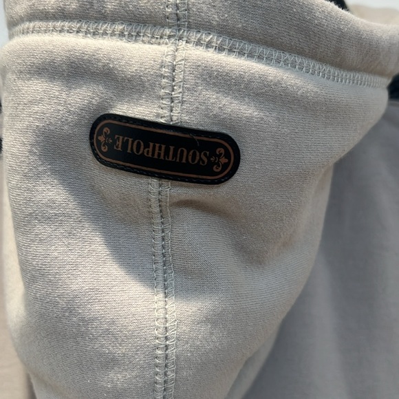 SOUTHPOLE Authentic Collection tan and black zip up hooded jacket size medium. - Picture 6 of 9
